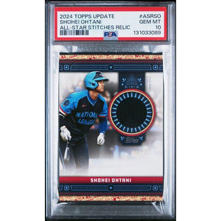 Shohei Ohtani 2024 Topps Update All-Star Stitches Relic #ASRSO – PSA 10
