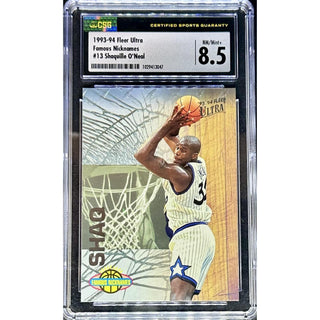 Shaquille O’Neal 1993-94 Fleer Ultra Famous Nicknames #13 “Shaq” CSG 8.5