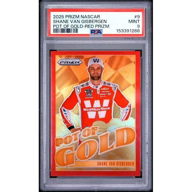 Shane Van Gisbergen 2025 Prizm NASCAR Pot Of Gold Red Prizm #9 PSA 9