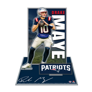 Drake Maye New England Patriots Acrylic Stand-Up Set – 3D Collectible Display