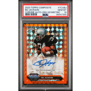 Bo Jackson 2023 Topps Composite Chrome Autographs #TCABJ PSA 10