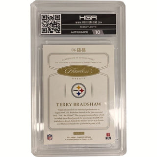 Single Card: Terry Bradshaw - Steelers - HGA Grade 9.5 - Autograph - Numbered 5/5