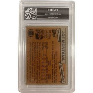 Single Card: Joe Montana- San Francisco 49ers - HGA Graded 7.5
