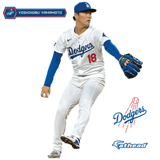 Yoshinobu Yamamoto - RealBig Collection - Official MLB - Los Angeles Dodgers - Reusable Vinyl Wall Decals