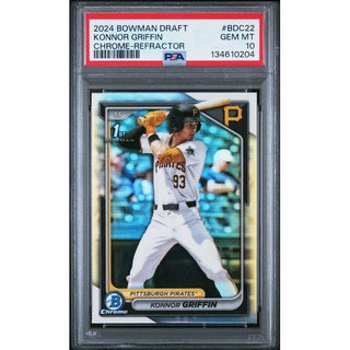Konnor Griffin 2024 Bowman Draft Chrome-Refractor #BDC22 PSA 10