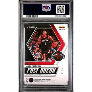 Amen Thompson 2023 Mosaic Fast Break Autograph-Red #FBAMN - PSA 9 Rookie Card