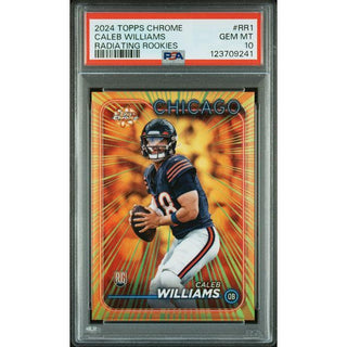 Caleb Williams 2024 Topps Chrome Radiating Rookies #RR1 PSA 10