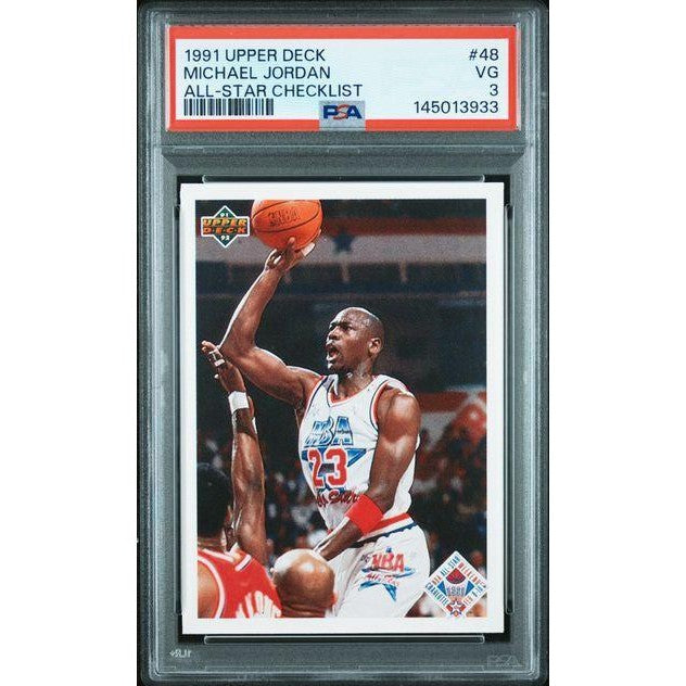 Michael Jordan 1991 Upper Deck All-Star Checklist #48 PSA 3