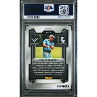Phil Mickelson 2024 Prizm LIV Golf Orange Tiger Prizm #4 – PSA 10