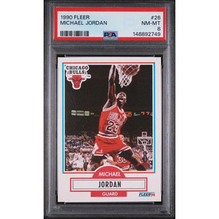 Michael Jordan 1990 Fleer #26 PSA 8