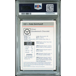 Dale Earnhardt 1991 Traks Sports Image Inc, IS PSA/DNA AUTHENTIC #103