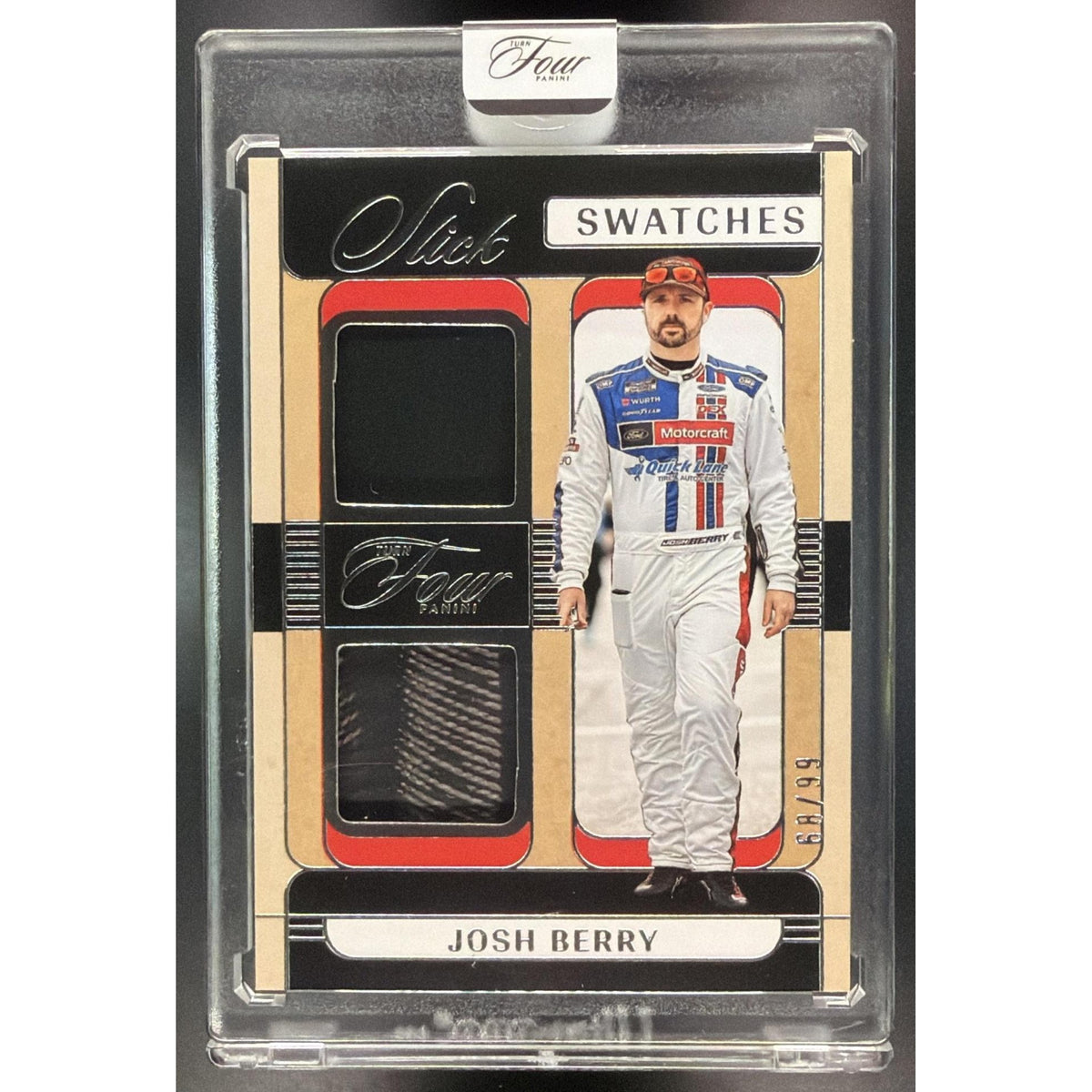 2026 Panini Four Racing Josh Berry #SL-JBY Slick Swatches 68/99 Non-Graded