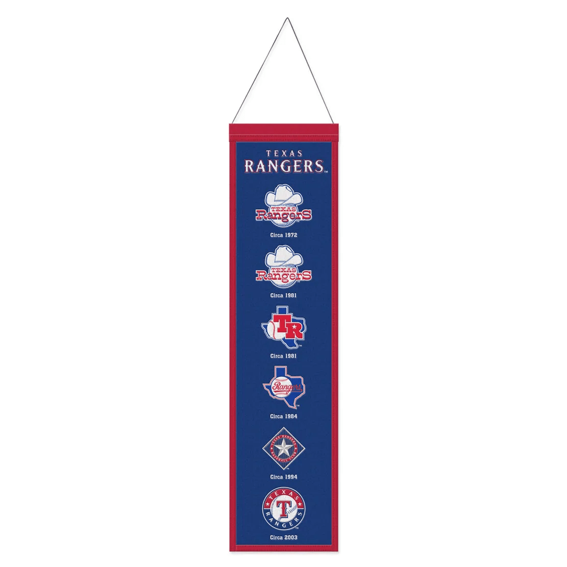 Banner: Texas Rangers - Wool – Premium 8" x 32"
