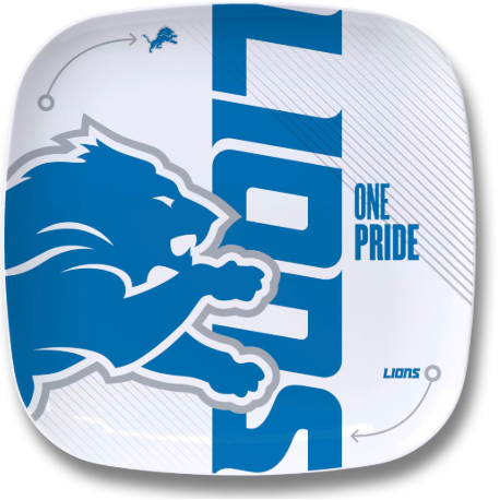 Detroit Lions Party Plate 10.25" x 10.25"