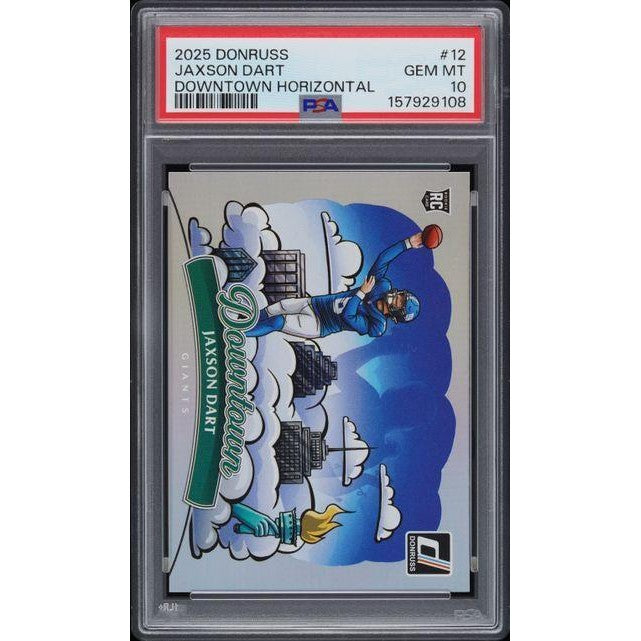 Jaxson Dart 2025 Donruss Downtown Horizontal PSA 10