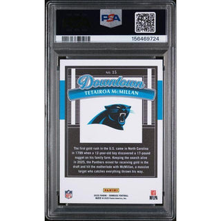 Tetairoa McMillan 2025 Donruss Downtown #15 PSA 9