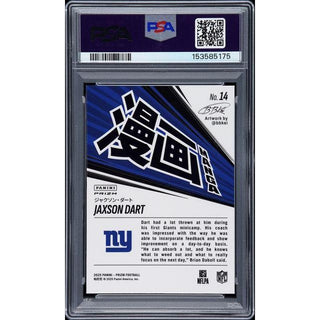 Jaxson Dart 2025 Panini Prizm Manga Horizontal #14 – PSA 10