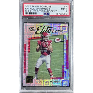 Patrick Mahomes II 2017 Panini Donruss The Elite Series - Rookies #7 PSA 9