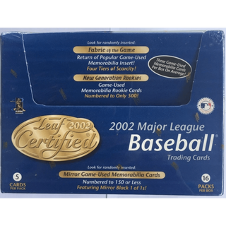 2002 Leaf Certified Materials Baseball Hobby Box