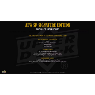 2025 Upper Deck SP Signature Edition AEW Wrestling Hobby Box