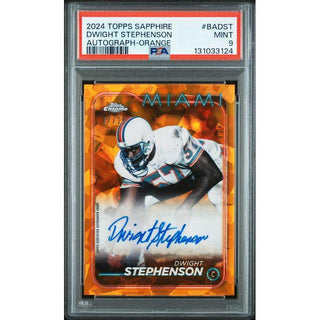 Dwight Stephenson 2024 Topps Sapphire Autograph Orange #BADST – PSA 9