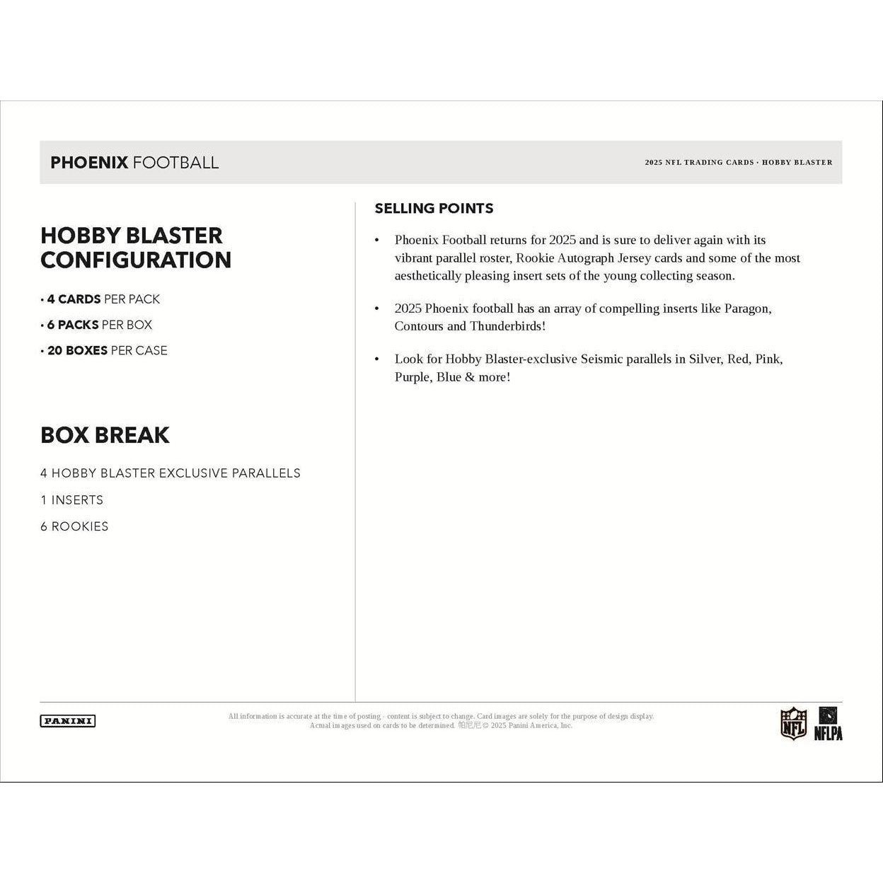 2025 Panini Phoenix Football Hobby Blaster