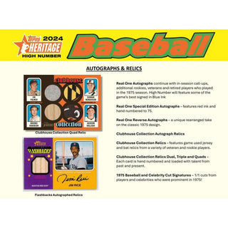 2024 Topps Heritage High Number Baseball Hobby Pack