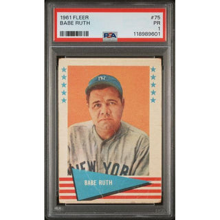 Babe Ruth 1961 Fleer # 75 PSA 1