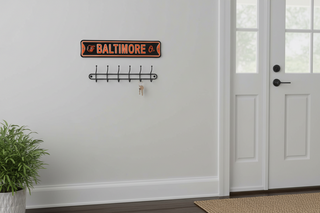 Baltimore Orioles City Logo Steel Embossed Mini Street Sign – 3.25" x 16" Official MLB Wall Décor