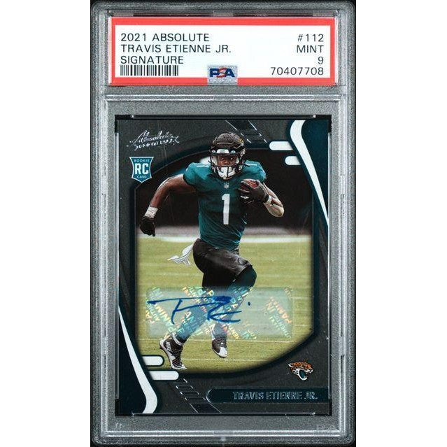 Travis Etienne Jr 2021 Absolute Football Autograph #112 PSA 9
