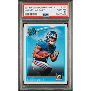 Saquon Barkley – 2018 Panini Donruss Optic #156 PSA 10