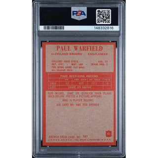 Paul Warfield 1965 Philadelphia #41 PSA 6