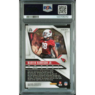Marvin Harrison Jr. 2024 Prizm Purple Wave #375 PSA 9