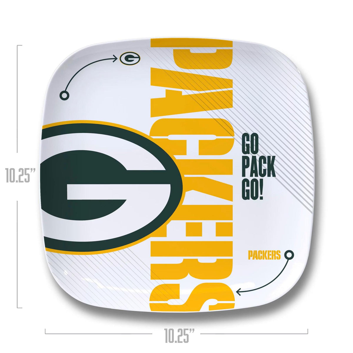 Green Bay Packers Officially Licensed Party Plate 10.25" x 10.25"