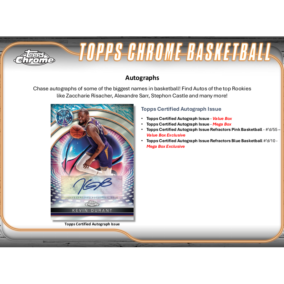 2024-25 Topps Chrome Basketball Mega Box