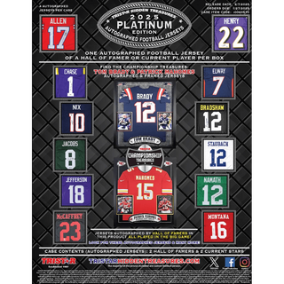 2025 TriStar Hidden Treasures Platinum Edition Autographed Football Jersey