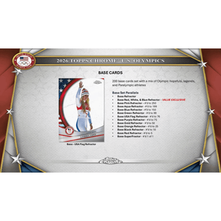 2026 Topps Chrome U.S. Olympics 7-Pack Blaster Box