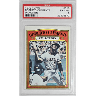 Roberto Clemente: 1972 Topps In Action #310 PSA 6