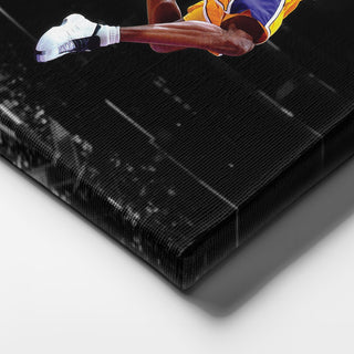 Kobe Bryant Lakers Flying Dunk Canvas Wall Art Decor - NBA Action Art