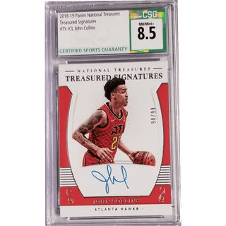 John Collins 2018-19 Panini National Treasures Treasured Signatures #TS-JCL CSG 8.5