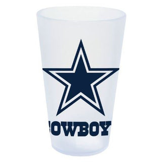 Silicone Glass: Dallas Cowboys 16oz - Icicle