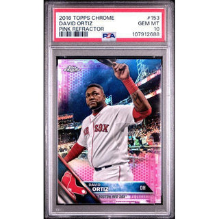David Ortiz 2016 Topps Chrome Pink Refractor #153 – PSA 10