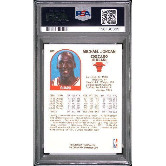 Michael Jordan 1989 Hoops #200 PSA 8