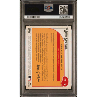 Gunnar Henderson 2023 Topps X Bob Ross Sap Green #94 PSA 9