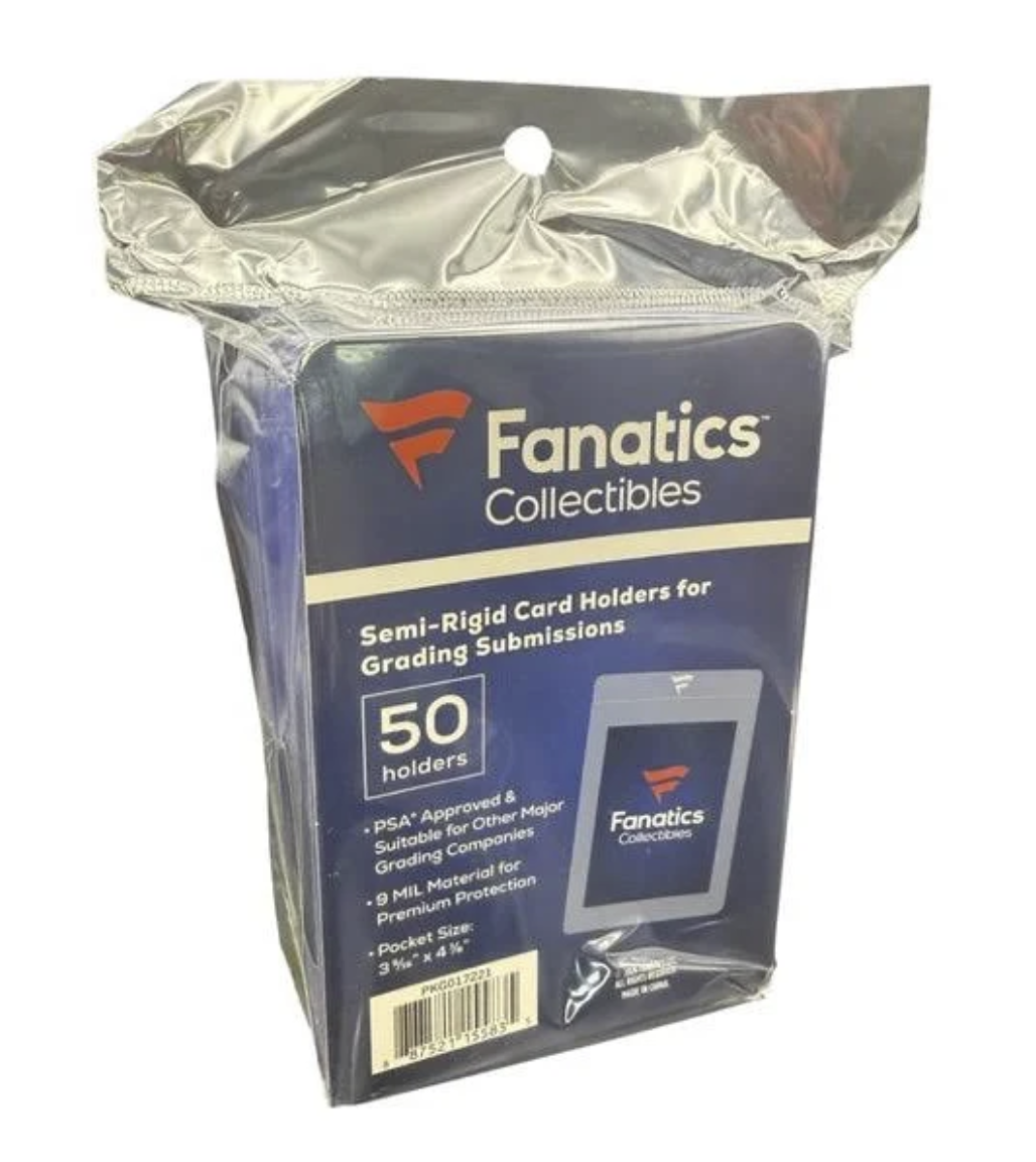 Fanatics Semi-Rigid Card Holder #1 50-Count Pack