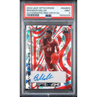 Brandon Miller 2022 Leaf Optichrome #BABM3 PSA 9