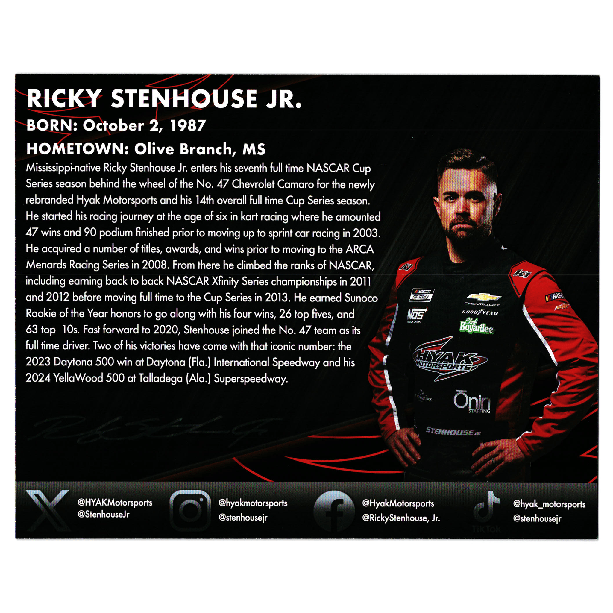 Ricky Stenhouse Jr. #47 Non-Vegan Nation | NASCAR Hero Card