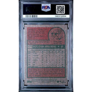Pete Crow-Armstrong 2024 Topps Heritage Chrome – Blue Sparkle #177 – PSA 9