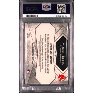 Mookie Betts 2014 Bowman Platinum Autograph Relic #AR-MB 1/1 Yellow Printing Plate PSA 9