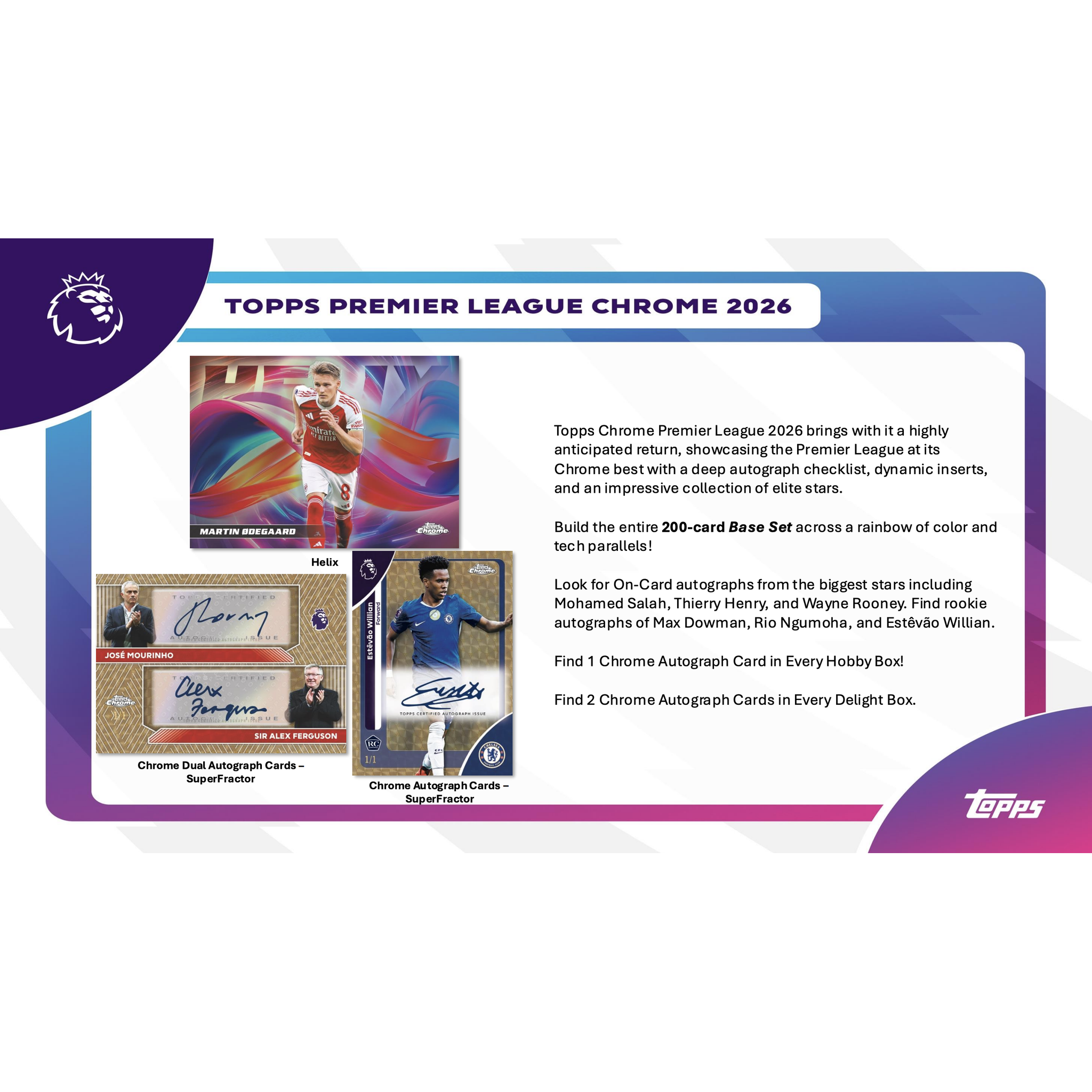 2026 Topps Chrome Premier League Soccer Hobby Box